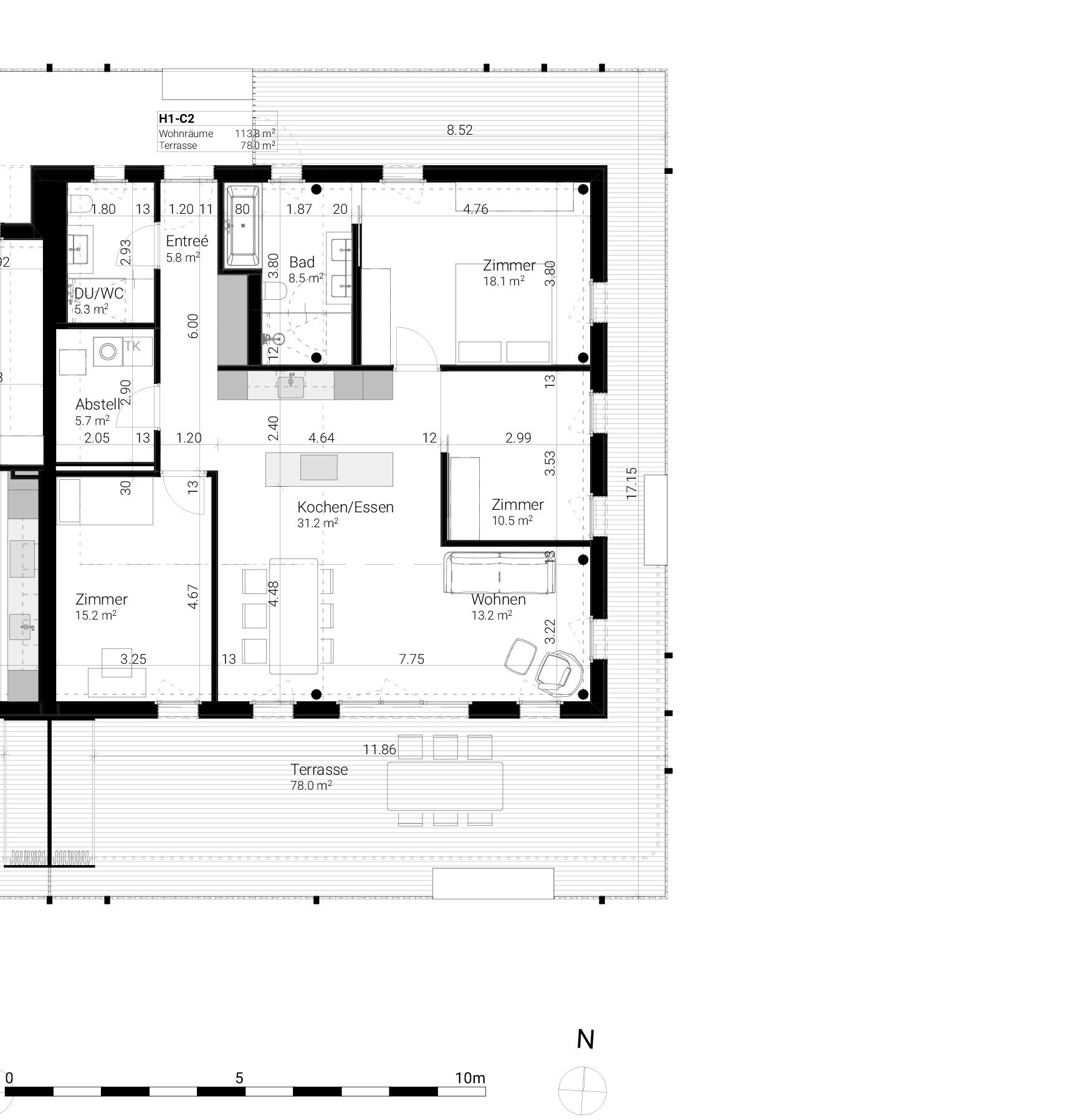 C2-4.5-Zimmer-Wohnung